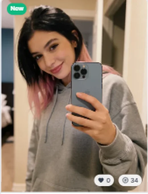 Home mirror selfie AI Carousel Generator style preview