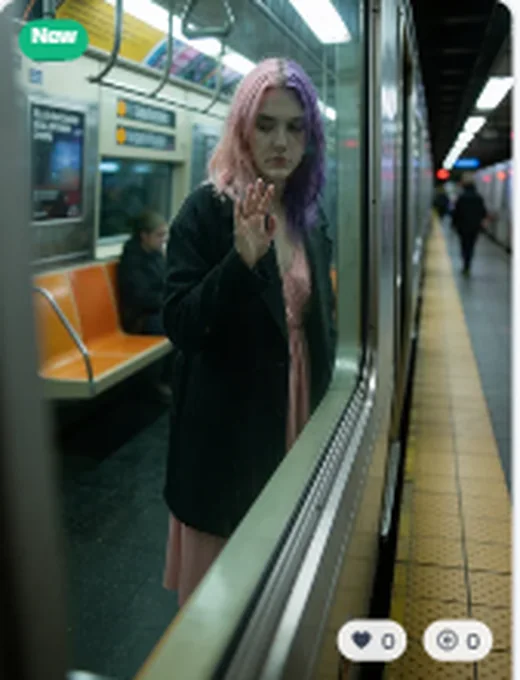Reverie in subway AI Carousel Generator style preview