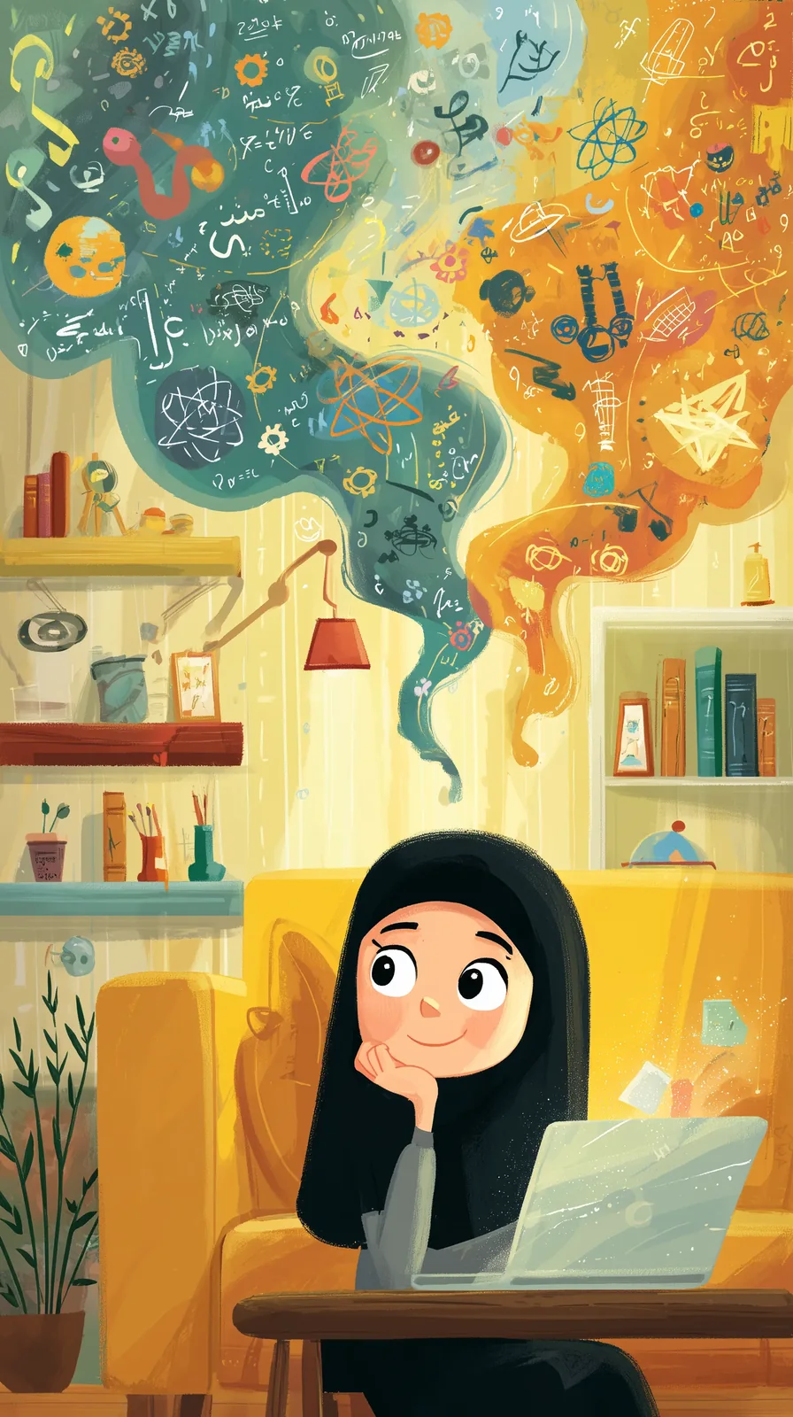 Illustration style brand visual for AI image generation