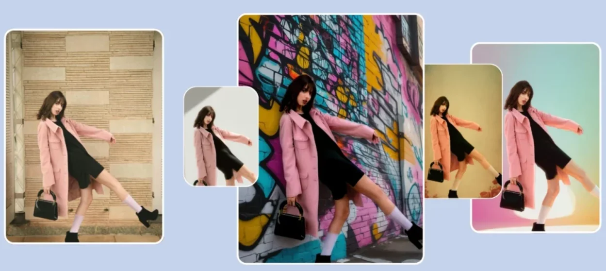 ZenCreator AI Photoshoot Generators hero collage with portrait styles