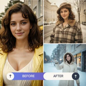 AI seasonal portrait photoshoot example