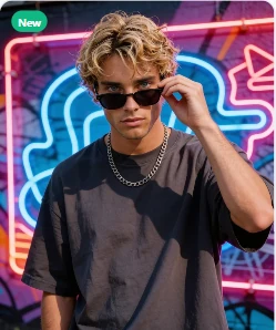 Neon and graffiti AI photoshoot generator style preview