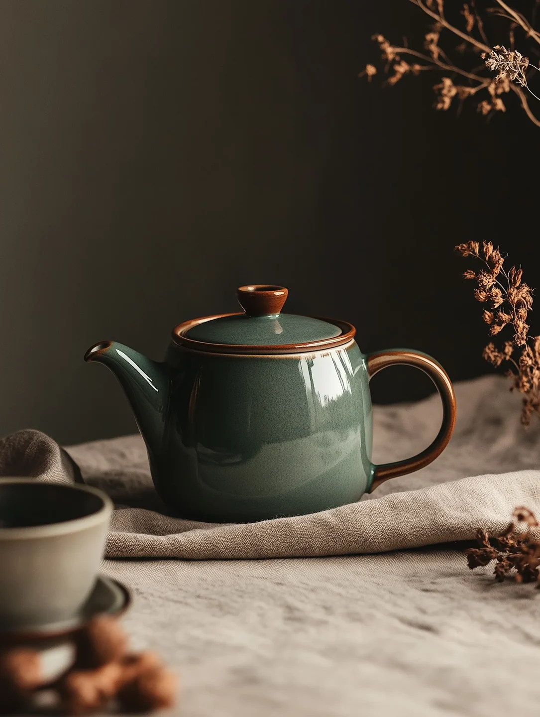 Studio teapot product image concept generated with AI